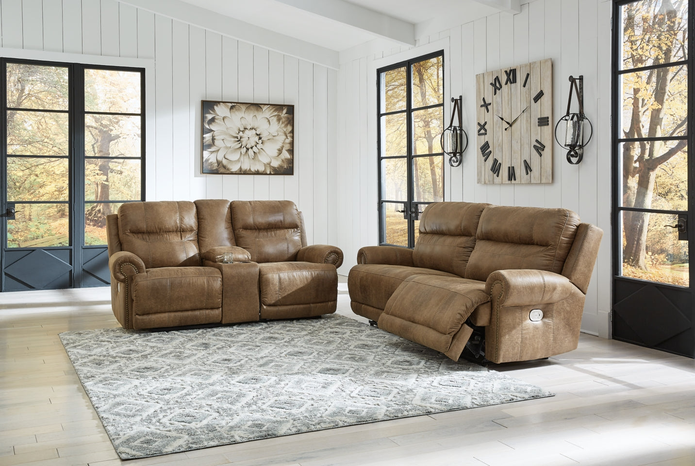 Grearview Sofa and Loveseat - furniture place usa