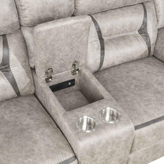 Greer Beige Glider Loveseat - furniture place usa