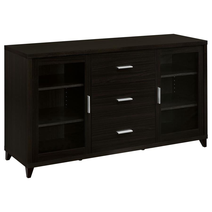 Lewes Brown 4 Pc Entertainment Center - furniture place usa