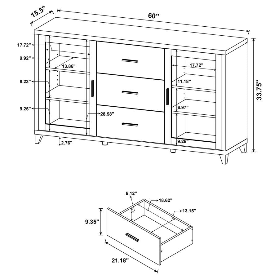 Lewes Brown 4 Pc Entertainment Center - furniture place usa
