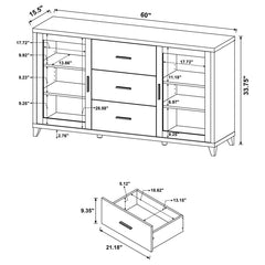 Lewes Brown 4 Pc Entertainment Center - furniture place usa