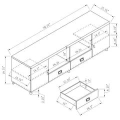 Burkett White 71" Tv Stand - furniture place usa