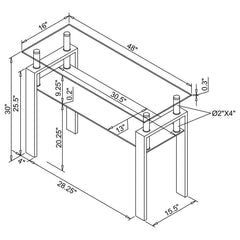 Dyer Black Sofa Table - furniture place usa