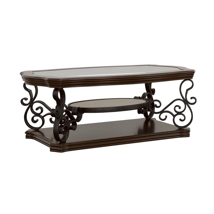 Laney Brown Coffee Table - furniture place usa