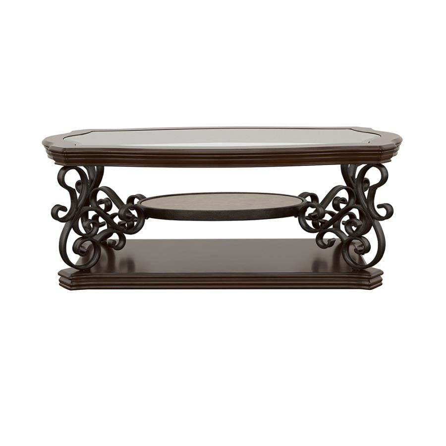 Laney Brown Coffee Table - furniture place usa