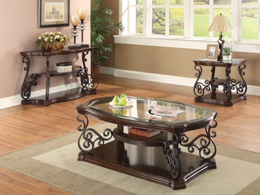 Laney Brown Coffee Table - furniture place usa