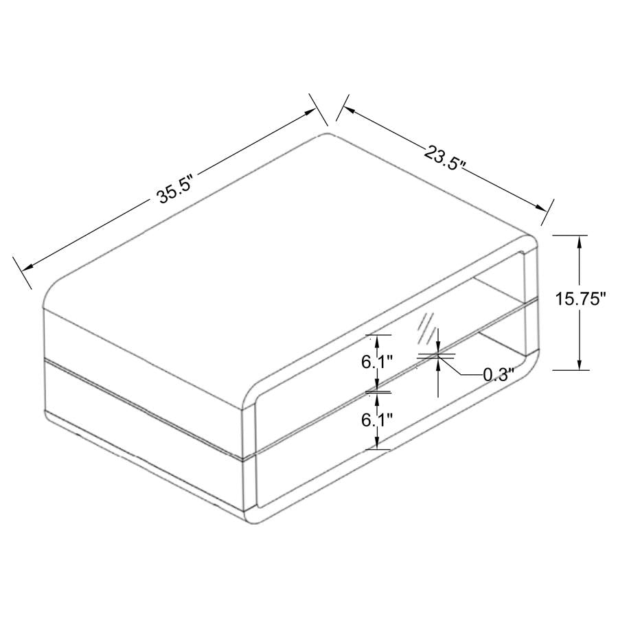 Elana White Coffee Table - furniture place usa