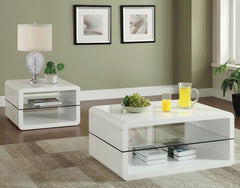 Elana White Coffee Table - furniture place usa