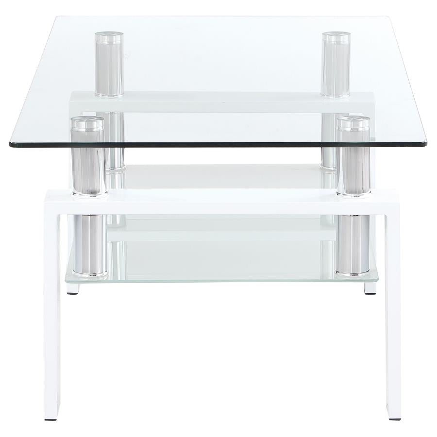 Dyer White Coffee Table - furniture place usa