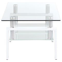 Dyer White Coffee Table - furniture place usa