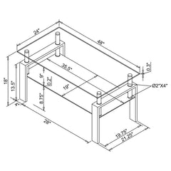 Dyer White Coffee Table - furniture place usa