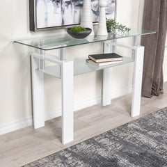 Dyer White Sofa Table - furniture place usa