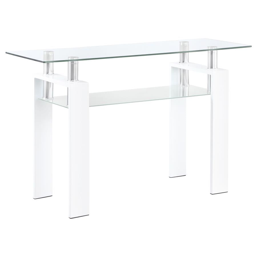 Dyer White Sofa Table - furniture place usa