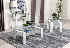 Dyer White Sofa Table - furniture place usa