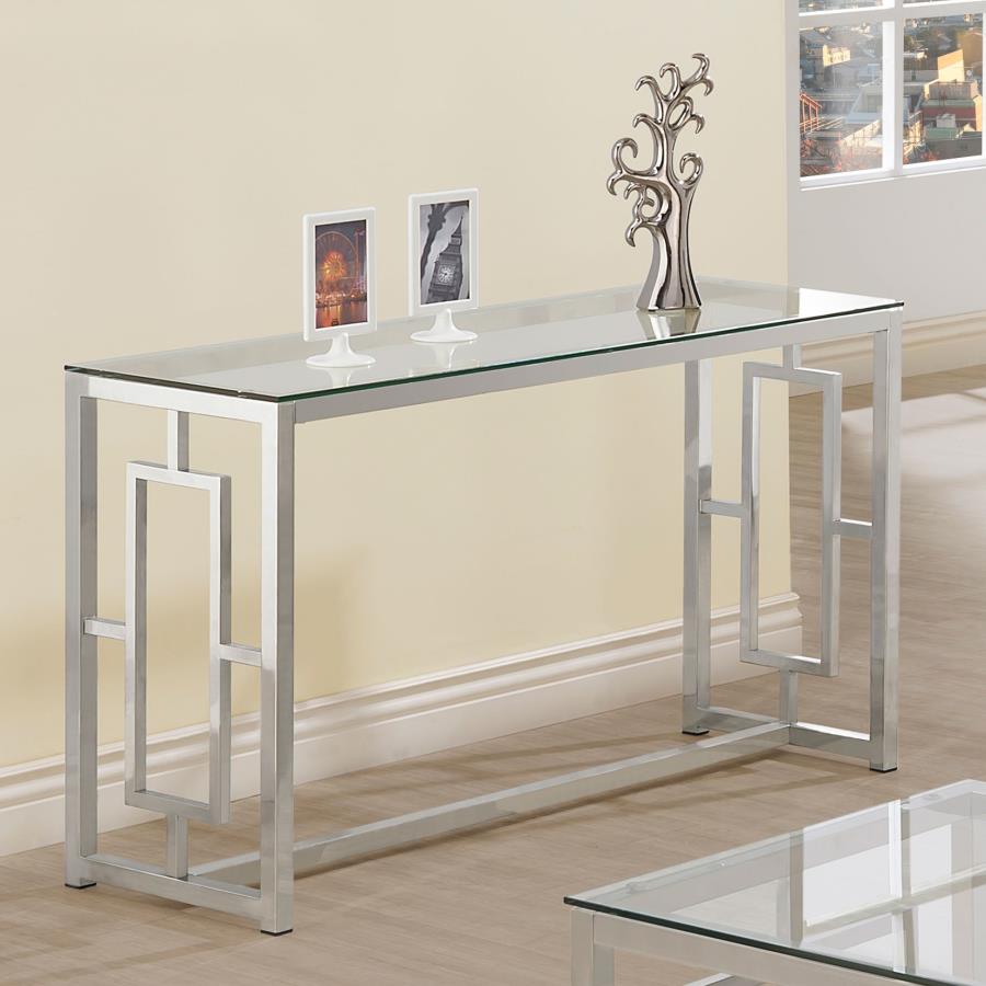 Merced Silver Sofa Table - furniture place usa