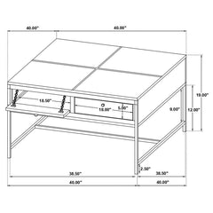 Stephie Brown Coffee Table - furniture place usa