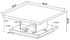 Reston Brown Coffee Table - furniture place usa