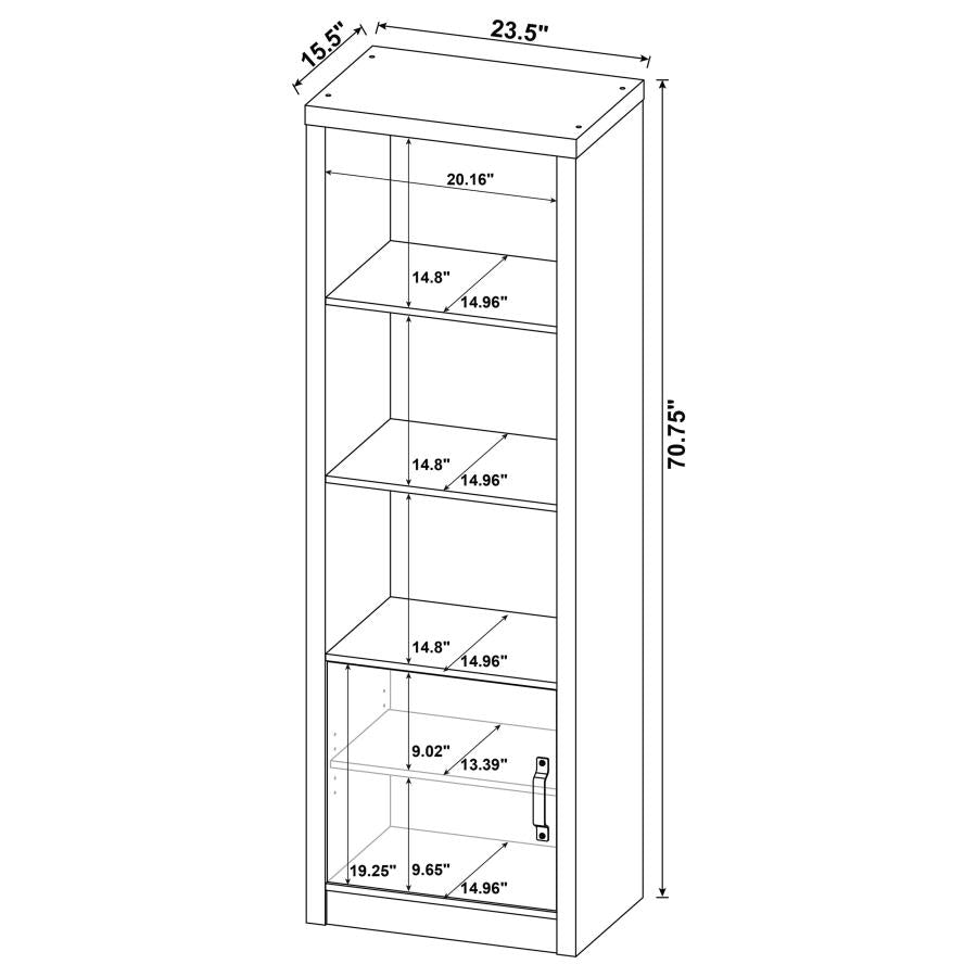 Burke Grey Media Tower - furniture place usa