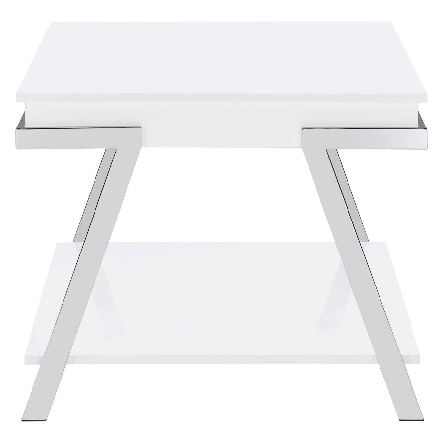 Marcia White End Table - furniture place usa