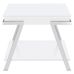 Marcia White End Table - furniture place usa
