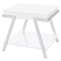 Marcia White End Table - furniture place usa