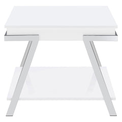 Marcia White End Table - furniture place usa