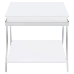 Marcia White End Table - furniture place usa