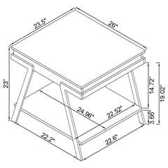 Marcia White End Table - furniture place usa