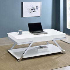 Marcia White Lift Top Coffee Table - furniture place usa