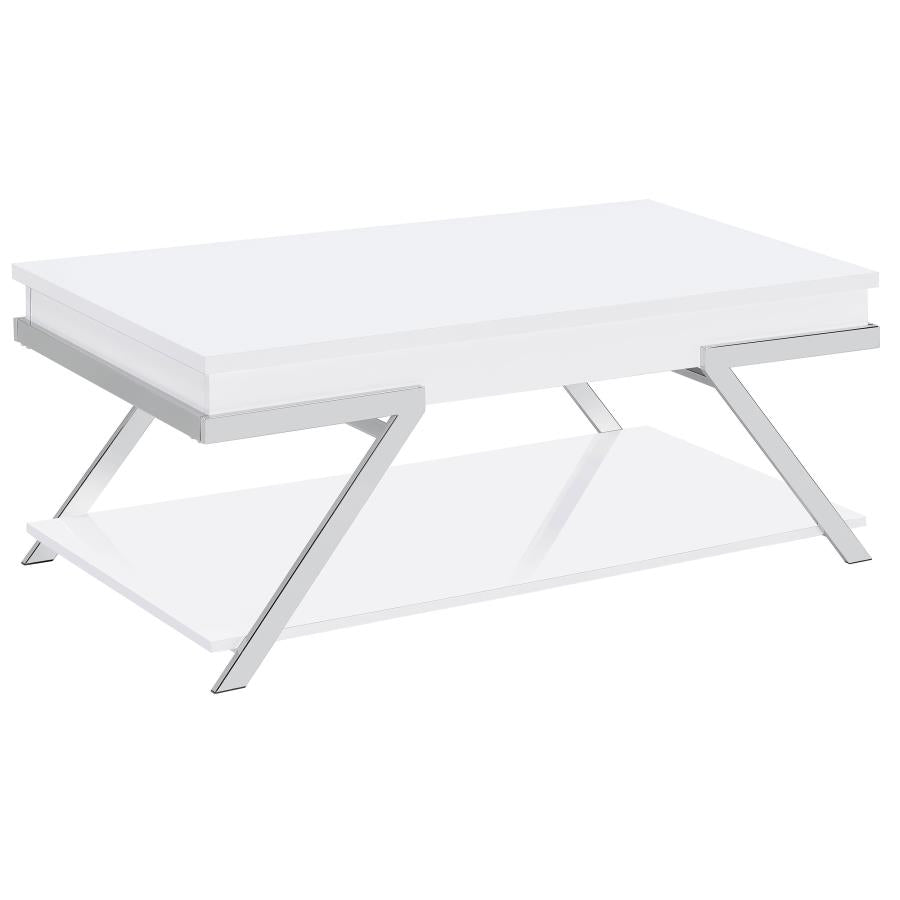 Marcia White Lift Top Coffee Table - furniture place usa