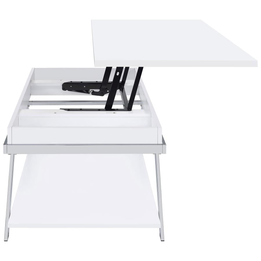 Marcia White Lift Top Coffee Table - furniture place usa