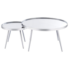 Kaelyn Silver 2 Pc Nesting Coffee Table - furniture place usa