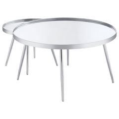 Kaelyn Silver 2 Pc Nesting Coffee Table - furniture place usa