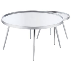 Kaelyn Silver 2 Pc Nesting Coffee Table - furniture place usa
