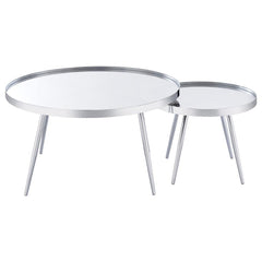 Kaelyn Silver 2 Pc Nesting Coffee Table - furniture place usa