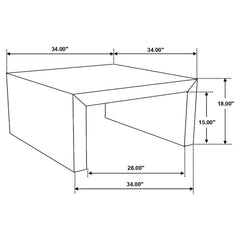 Odilia Brown Coffee Table - furniture place usa
