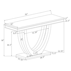 Kerwin White Sofa Table - furniture place usa