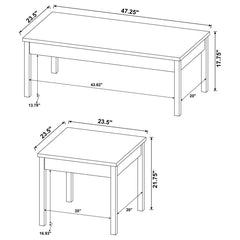 Stacie White 3 Pc Coffee Table Set - furniture place usa