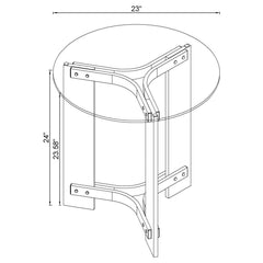 Janessa Gold End Table - furniture place usa