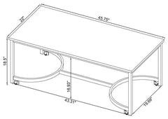 Leona White Coffee Table - furniture place usa