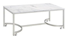 Leona White Coffee Table - furniture place usa