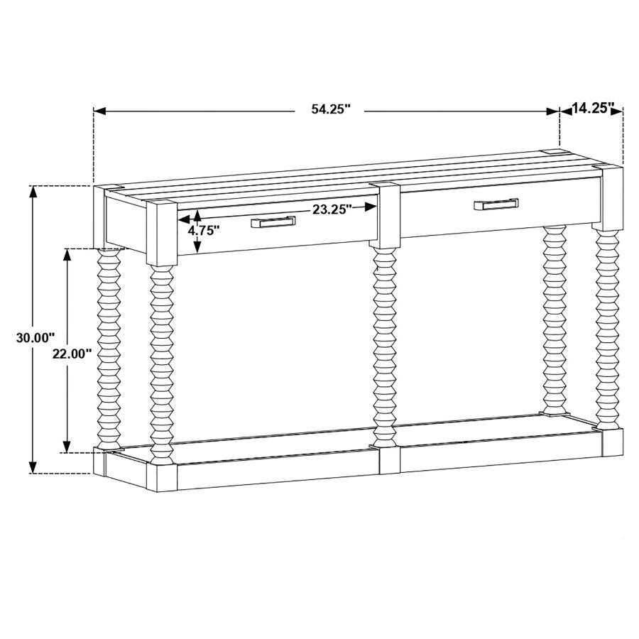 Meredith Brown Sofa Table - furniture place usa