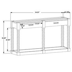 Meredith Brown Sofa Table - furniture place usa
