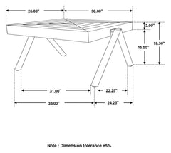 Avery Brown Coffee Table - furniture place usa