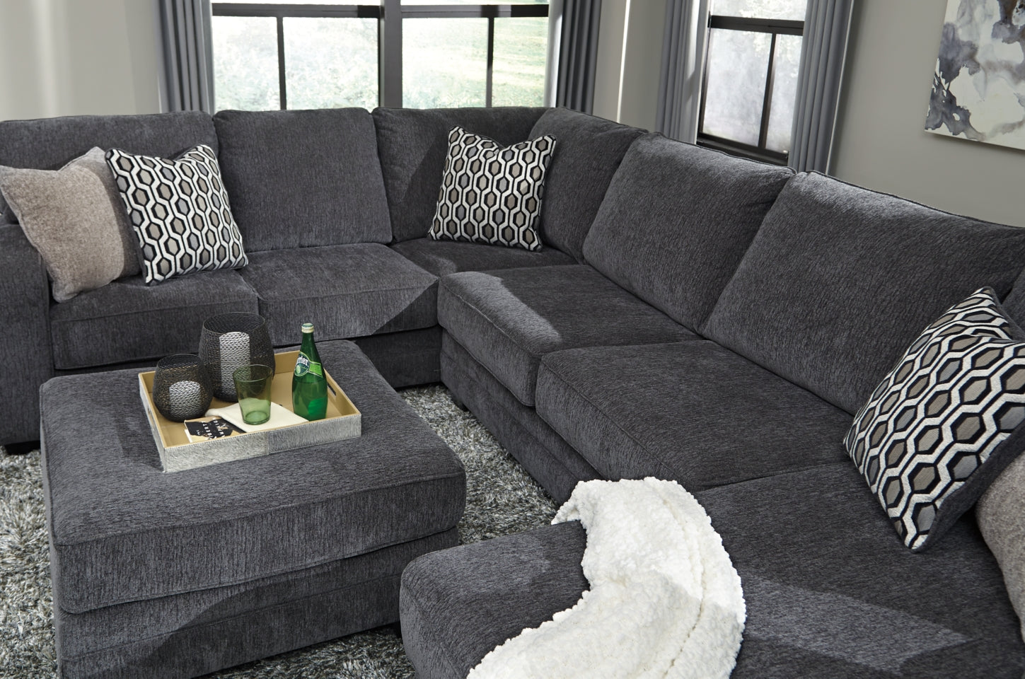 Tracling Oversized Ottoman - furniture place usa
