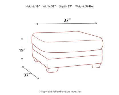 Tracling Oversized Ottoman - furniture place usa