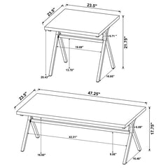 Colmar Brown 3 Pc Coffee Table Set - furniture place usa