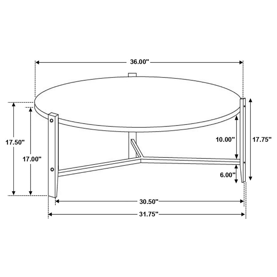 Tandi White Coffee Table - furniture place usa