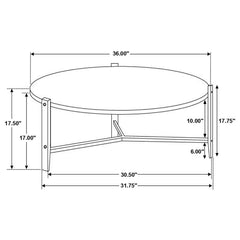 Tandi White Coffee Table - furniture place usa