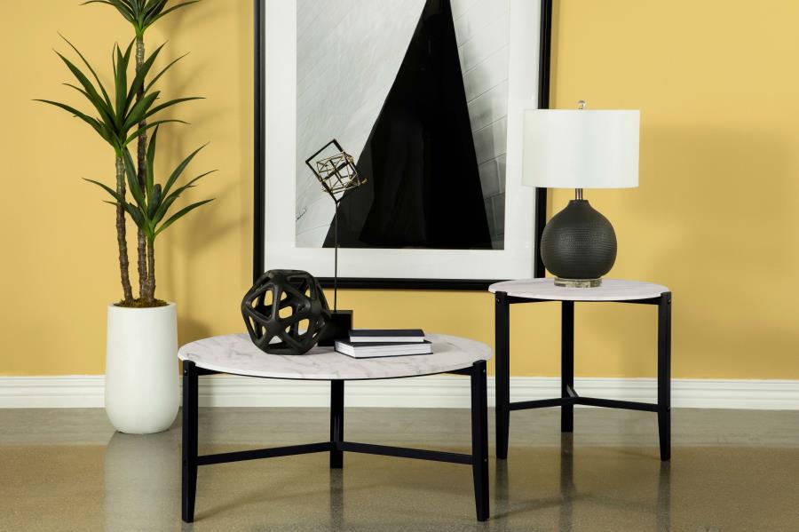 Tandi White Coffee Table - furniture place usa
